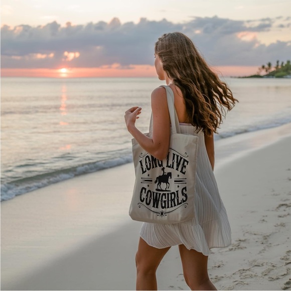 Cowgirl Canvas Tote Bag - Picture 6 of 7